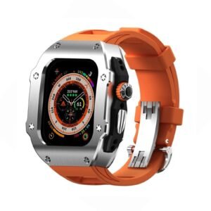 RM Vanguard Series - Fluororubber Band Stainless steel Case For Apple