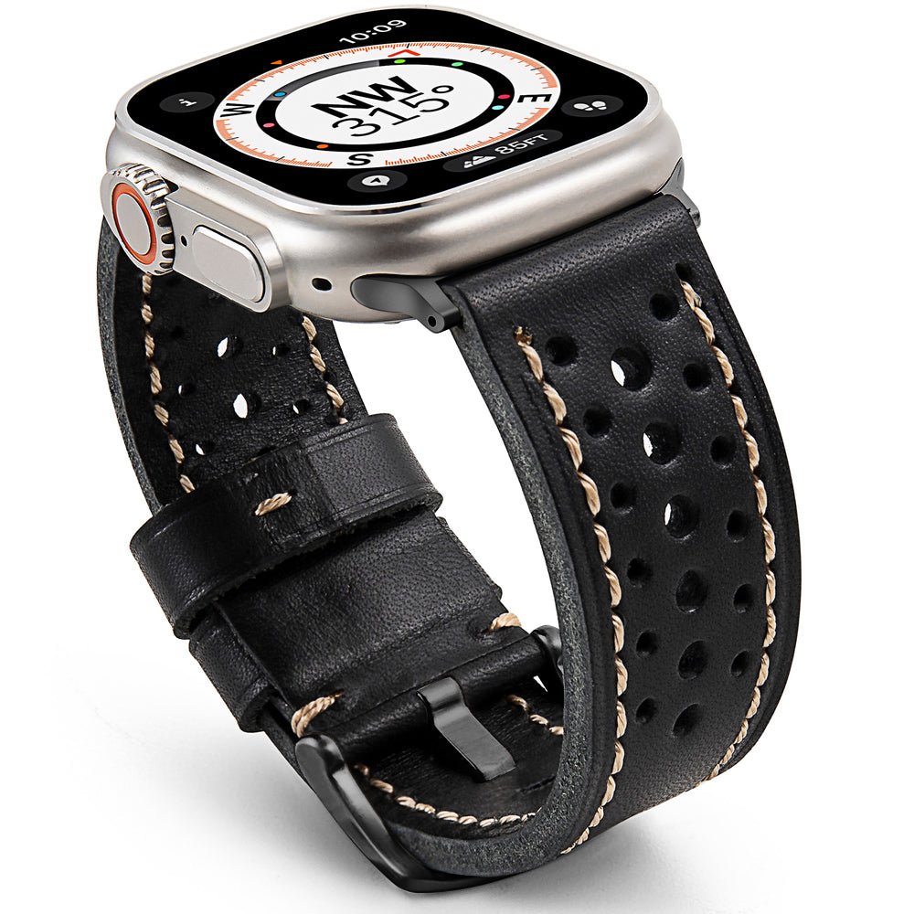 Vintage Racing Leather Band For Apple Watch - Image 8