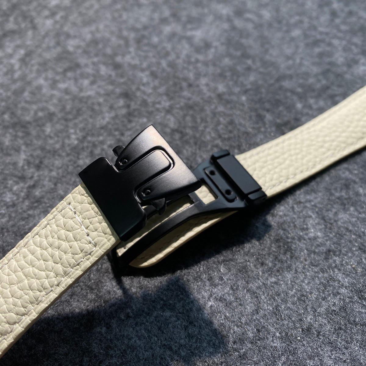 Magnetic Buckle Leather Strap For Apple Watch - Image 6