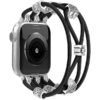 Beaded Bracelet Compatible with Apple Watch Band 41mm 38mm 44mm 42mm 45mm 46mm 49mm Women Boho Braided Solo Loop Nylon Stretchy Dressy Strap for iWatch Serie11/10/9/8/7/6/5/4 SE 3/2/1 Ultra